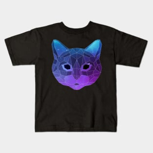 Galaxy Cat Geometric Animal Kids T-Shirt